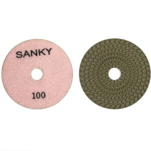 Гибкие полировальные круги Ф100 Спираль 2.4Т  SANKY #100 для  гранита и  мрамора арт. 16-24