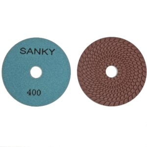 Гибкие полировальные круги Ф100 Спираль 2.4Т  SANKY #400 для  гранита и  мрамора арт. 16-26