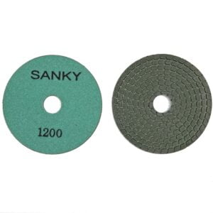 Гибкие полировальные круги Ф100 Спираль ЭКО 2.0Т  SANKY #1200 для  гранита и  мрамора арт. 16-54