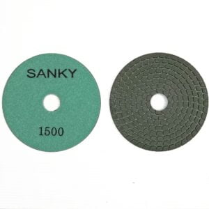Гибкие полировальные круги Ф100 Спираль ЭКО 2.0Т  SANKY #1500 для  гранита и  мрамора арт. 16-55