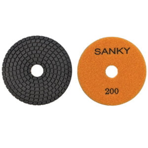Гибкие полировальные круги Ф100 Спираль ЭКО 2.0Т  SANKY #200 для  гранита и  мрамора арт. 16-47