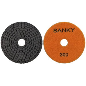 Гибкие полировальные круги Ф100 Спираль ЭКО 2.0Т  SANKY #300 для  гранита и  мрамора арт. 16-48